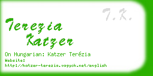 terezia katzer business card